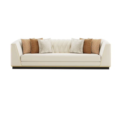 Luxury Curved Velvet 3-Seater Sofa for Modern Living Rooms