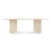 Elegant Marble Travertine Dining Table: Versatile Rectangle Stone for Modern Homes