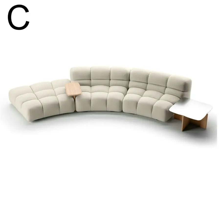 Cozy Modular Fabric Sofa Set, Tufted Modern Living Room Corner Couch
