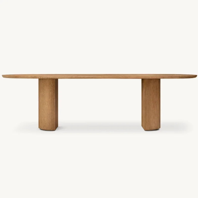 Vintage American Solid Oak Dining Table - Customizable for Any Space