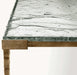 Luxury American Retro Rectangular Double Glass Coffee Table, Solid Iron Frame