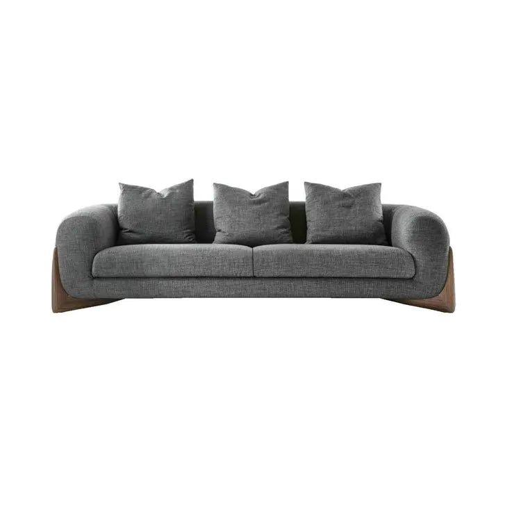 Modern Italian Designer Three-Seater Boucle Fabric Sectional Living Room Sofa