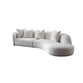Elegant Arc Boucle Sofa, Italian Design Luxury Velvet Fabric Living Room Couch