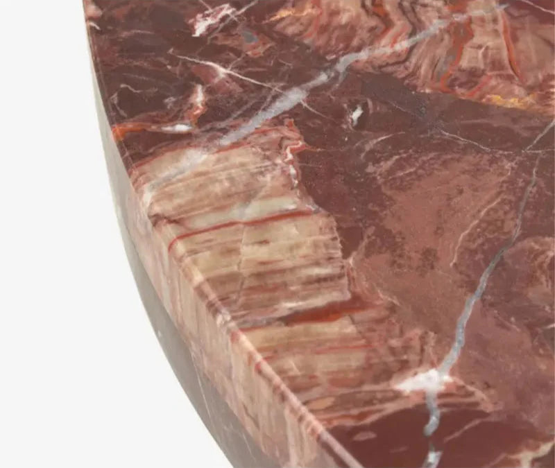 Tostone Natural Red Wine Marble Coffee Table - Modern Living Room Decor