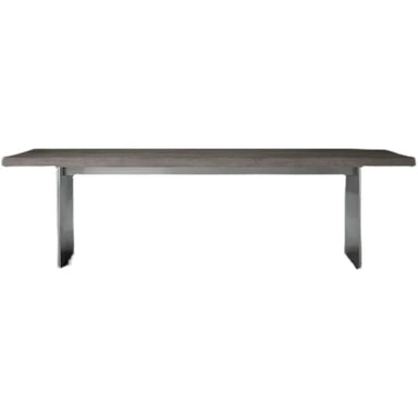 Elegant Solid Wood Dining Table with Modern Metal Legs for Home
