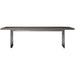 Elegant Solid Wood Dining Table with Modern Metal Legs for Home