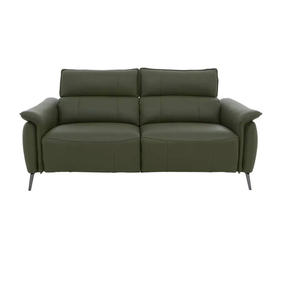 3-Seater Electric Recliner Sofa, Faux Leather, Telescopic Headrests Couch
