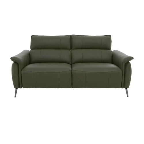 3-Seater Electric Recliner Sofa, Faux Leather, Telescopic Headrests Couch
