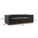 Luxurious Channeled Velvet Sofa, Solid Wood Frame, Elegant Living Room Furniture