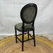 French Classic Solid Oak Louis Velvet Bar Stool Dining Chair