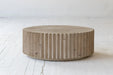 Elegant Round Wooden Coffee Table - Designer Solid Pine Centerpiece Furniture