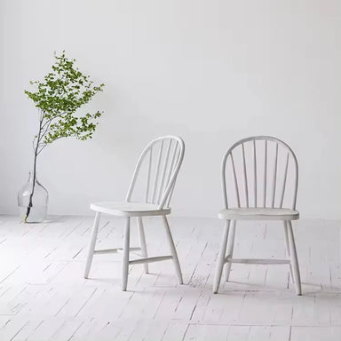 Elegant French Vintage Birch Wood Dining Chair for Modern Home Kitchen