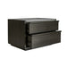 Modern Black Oak 2-Drawer Soft Close Luxury Bedroom Nightstand