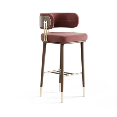 Luxurious Nordic Modern Wooden Bar Stool for Kitchen & Commercial Spaces