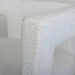 Elegant White Boucle Upholstered Dining Armchair: Modern Low Back Accent Chair