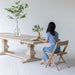 Expandable French Country Recycled Pine Dining Table with Natural Waxed Finish