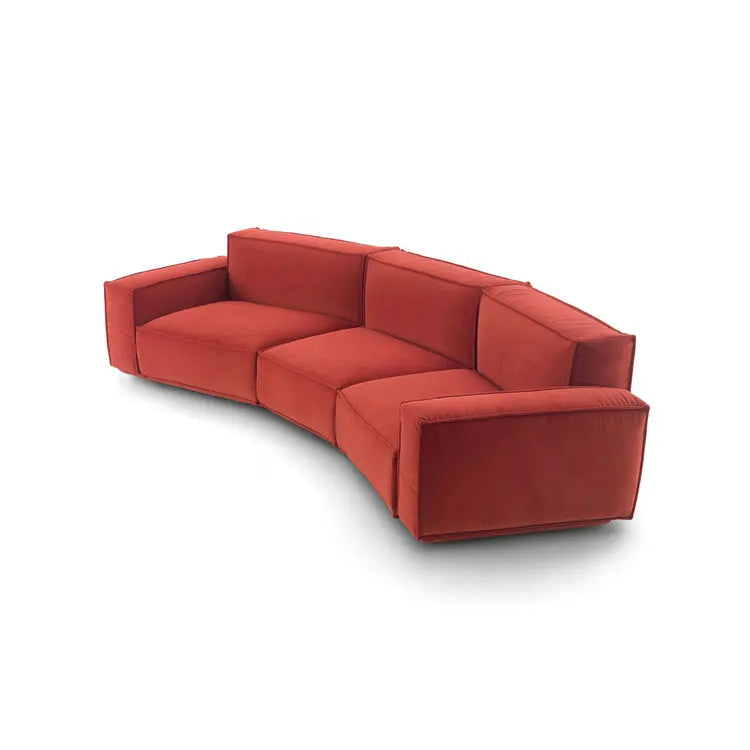 Luxury Velvet Curved Modern Sectional Living Room Sofa Set