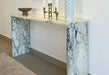 Elegant Calacatta Arabescato Polished Marble Console Table for Luxury Home Decor