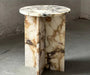 Tostone Calacatta Viola Marble Round Side Table for Living Rooms