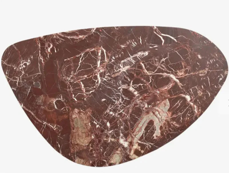 Tostone Natural Red Wine Marble Coffee Table - Modern Living Room Decor