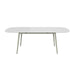 Nordic Modern Luxury White Extendable Oval Dining Table for 12 Seaters
