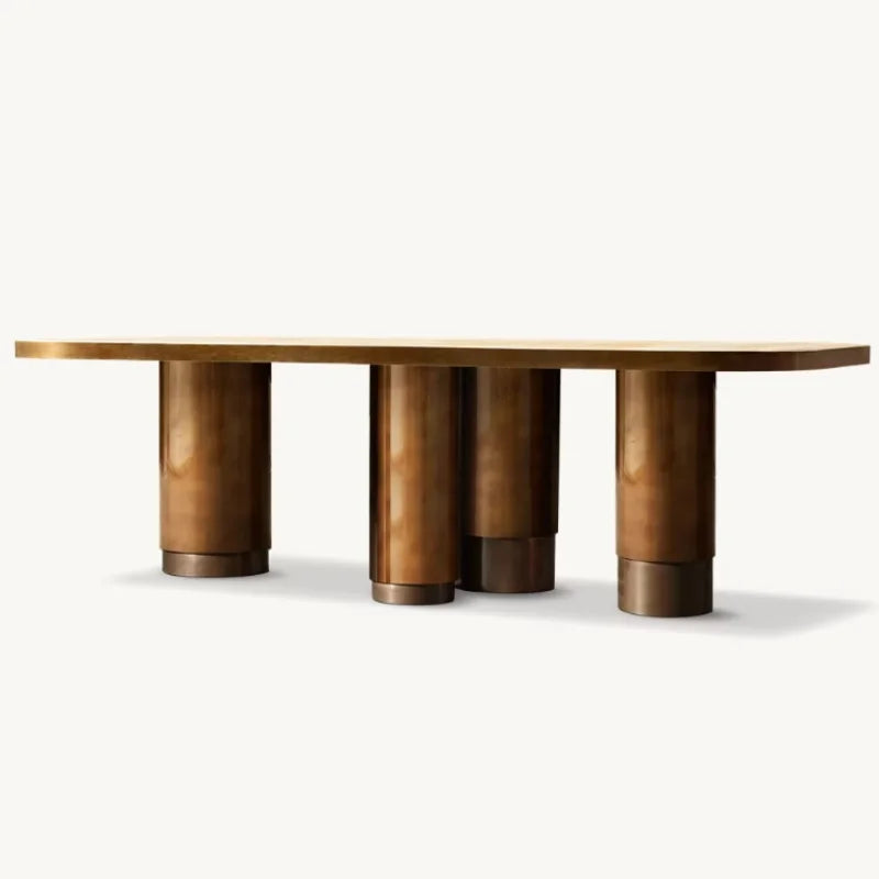 Customizable American Farmhouse Style Dining Table for Restaurant Hotel Villa