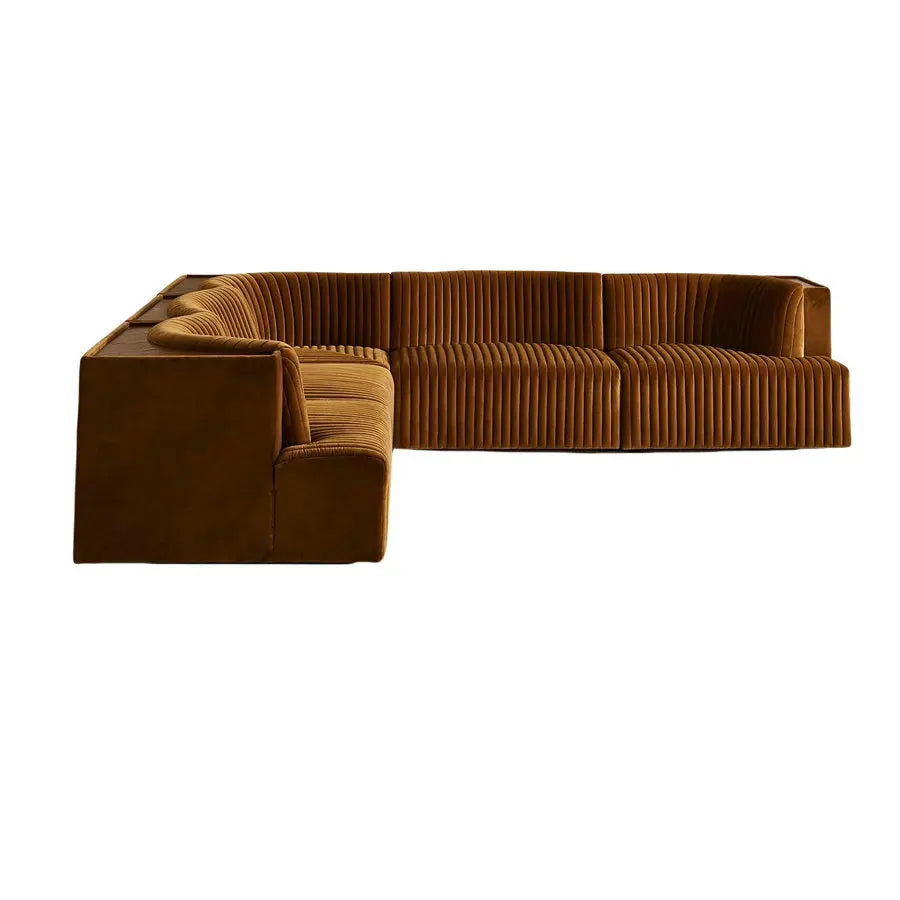 Luxurious Velvet Modular Sectional Sofa Set – Flexible Modern Design Couch