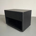 Elegant Black Modern Oak Fluted One-Drawer Nightstand with Barrel Design for Bedroom