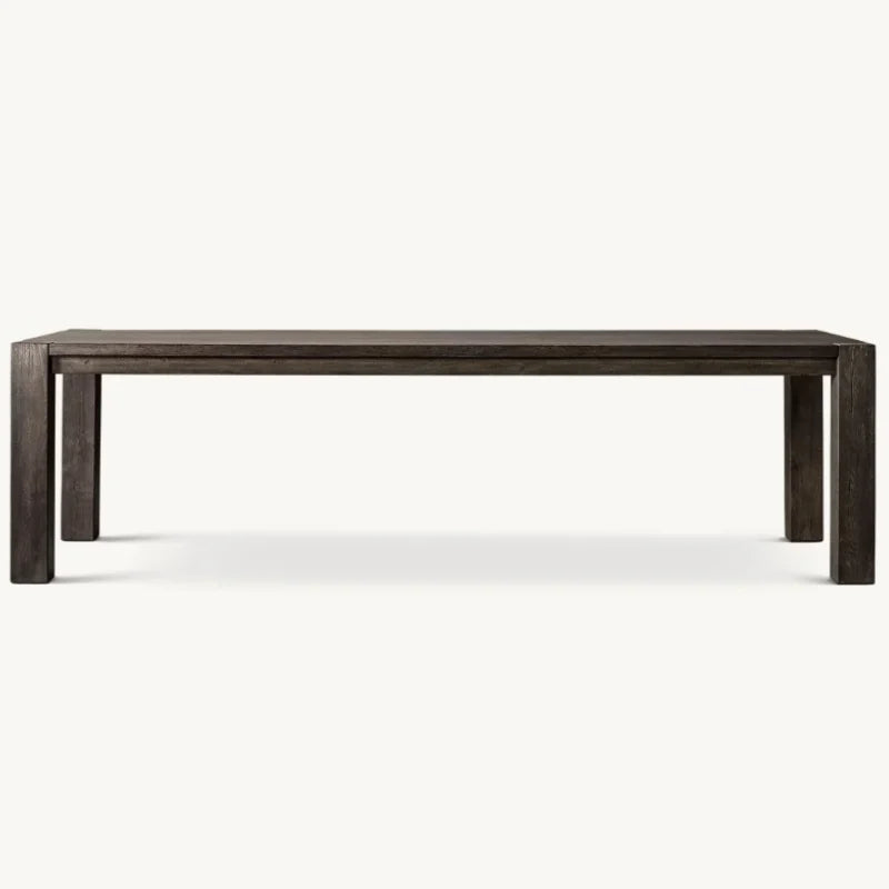 Modern Square Oak Solid Wood Dining Table - Customizable for Home & Hospitality