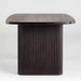 Nordic Solid Oak Oval Dining Table 8 Seater Black Ribbed Legs