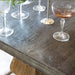 Antique Industrial Zinc Top Solid Oak Wood Legs Dining Table