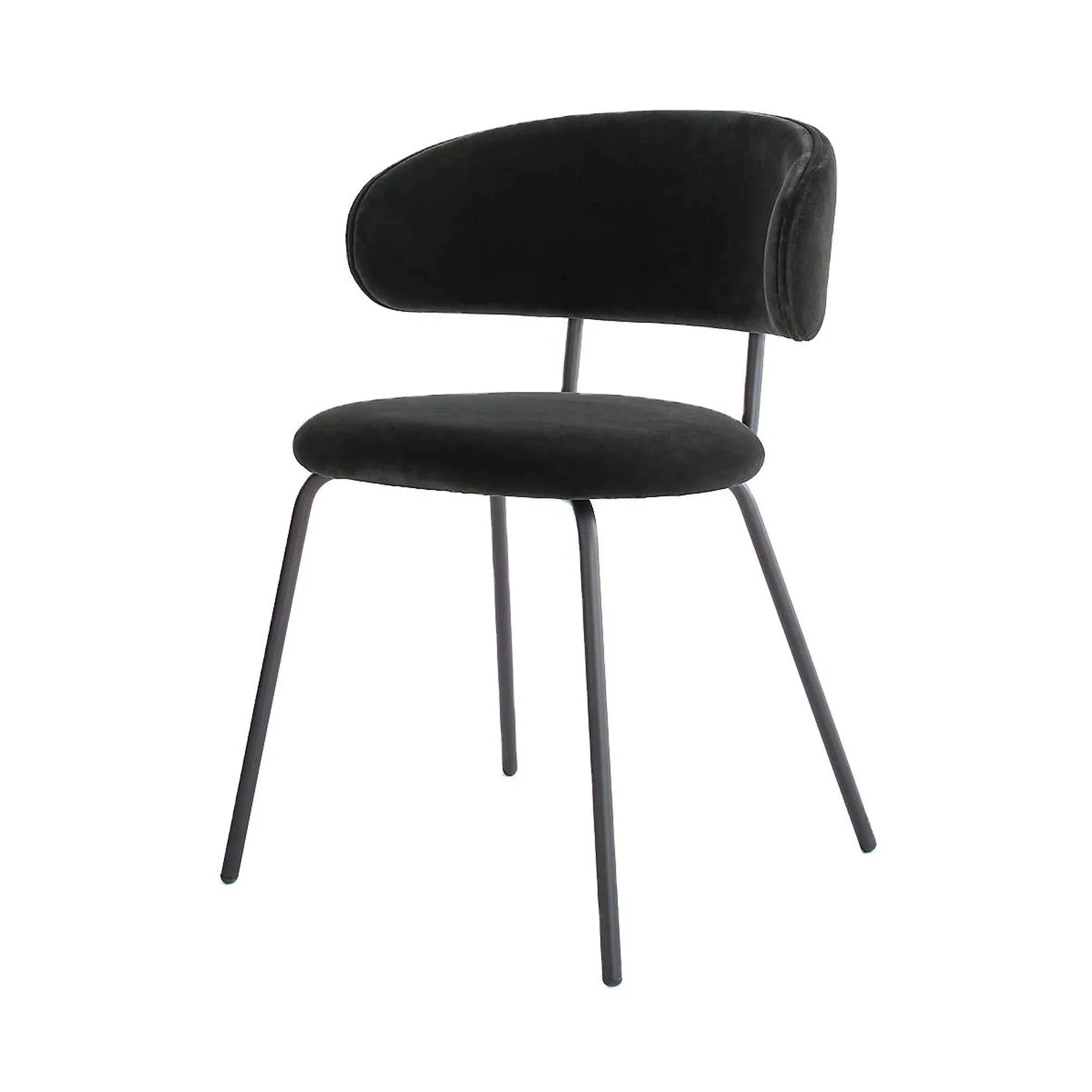 Elegant Italian Style Velvet Dining Chair with Metal Frame, Modern Home Furniture