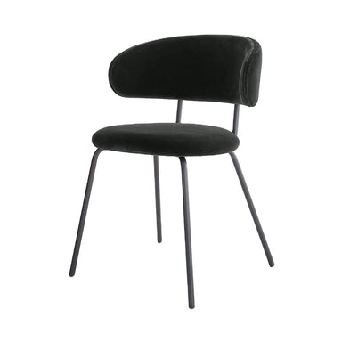 Elegant Italian Style Velvet Dining Chair with Metal Frame, Modern Home Furniture