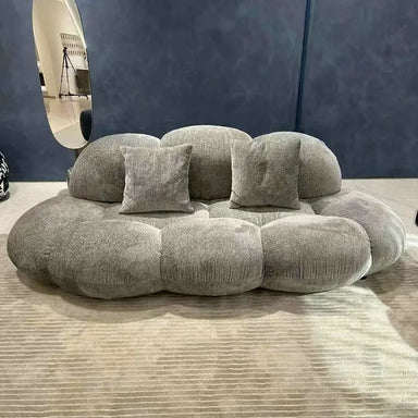 Luxury Boucle Fabric Cloud Sofa, Modern 3-Seater Velvet Couch
