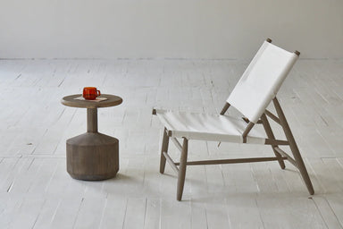 Nordic Geometric White Pine Wood End Table Stool, Retro Coffee Accent Decor