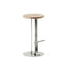 Modern Wooden Bar Stool with Leather Seat, High Counter Chair