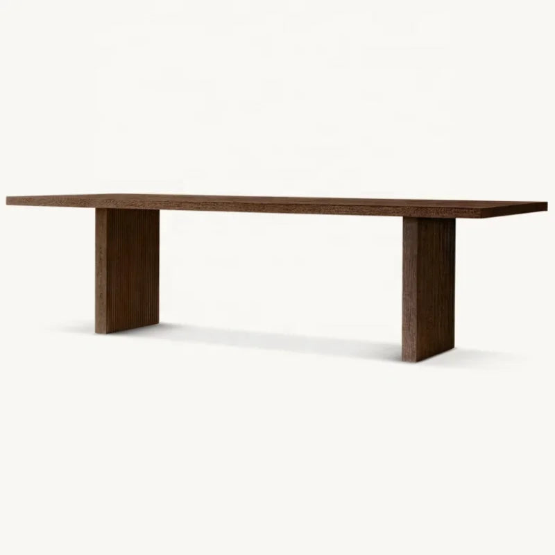 Customizable Solid Wood Dining Table: American Farmhouse Style, Home & Hotel