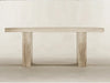 Tostone Modern Travertine Cream Dining Table, Minimalist Design, Natural Stone