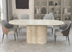 Tostone Irregular Travertine Dining Table: Customizable Minimalist Natural Stone Design