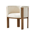 Nordic Upholstered Curved Back Solid Oak Dining Chair - Modern Luxury Seating