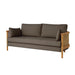 Natural Rattan Oak Wood Frame Couch Sofa for Modern Living Room Hotel