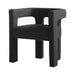 Elegant Italian Boucle Upholstered Dining Armchair - Plush Comfort, Black & White