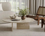 Elegant Oval Natural Travertine Coffee Table for Luxury Living Room Decor