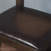 Elegant Solid Oak Wood Leather Rattan Back Dining Chair for Hotel Restaurant