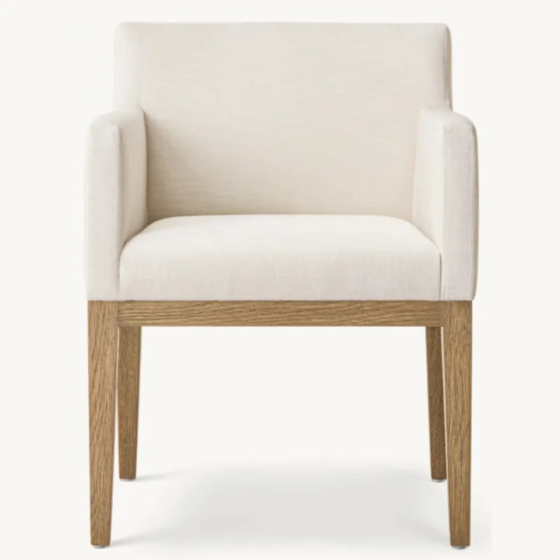 Premium American Solid Wood Dining Chair, Customizable Size, Color, Elegant Restaurant Furniture