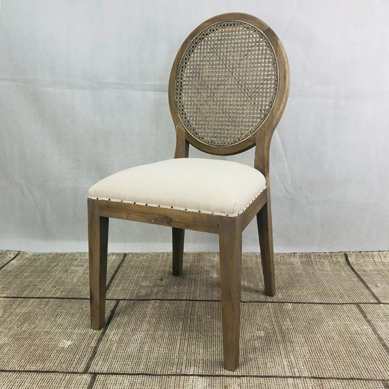 Elegant French Louis XV Oak Dining Chair - Cane Back Antique Style