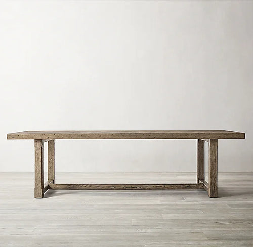 Customizable American Solid Oak Dining Table for Restaurant, Hotel, Villa