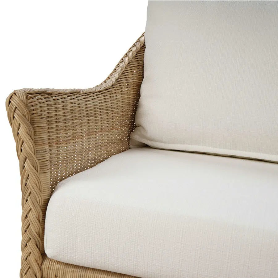 Coastal Rattan Outdoor Sofa Set with Cushions, Modern Wicker Garden Couch