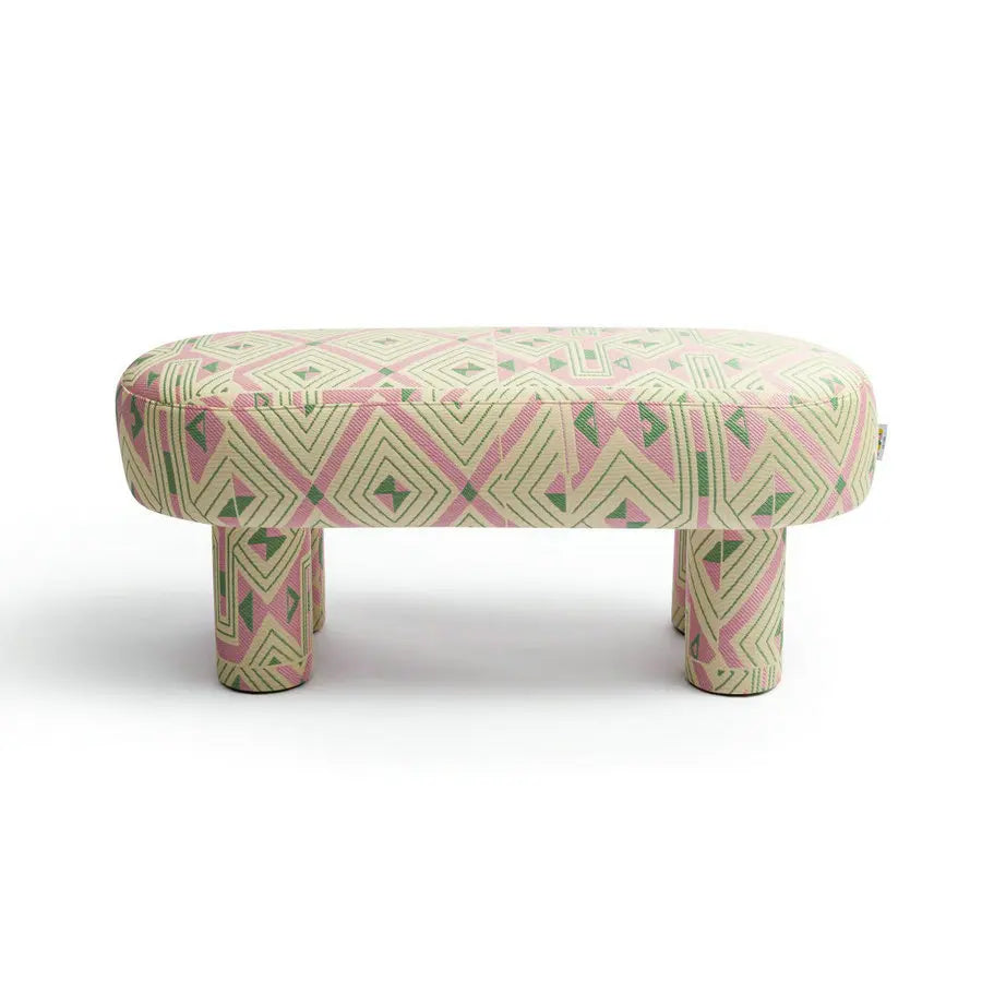 Velvet Upholstered Modern Aesthetic Long Bench Ottoman Stool for Elegant Spaces