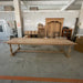 Elegant Solid Oak Wood 10-Seater Trestle Dining Table with Carved Legs